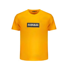 Napapijri Orange Cotton T-Shirt Napapijri Retail Flare