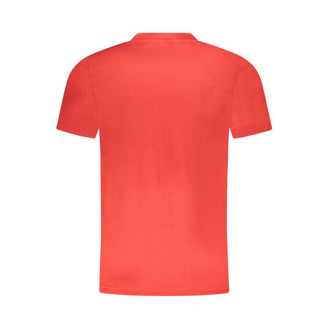 Cavalli Class Red Cotton Men T-Shirt Cavalli Class Retail Flare