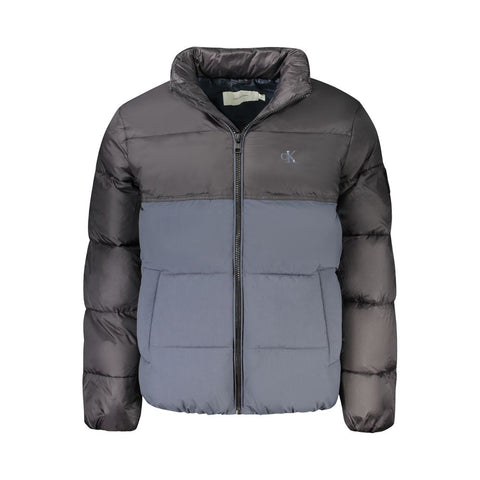 Calvin Klein Blue Polyester Men Jacket Calvin Klein Retail Flare