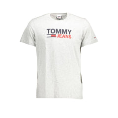 Tommy Hilfiger Gray Cotton Men T-Shirt Tommy Hilfiger Retail Flare