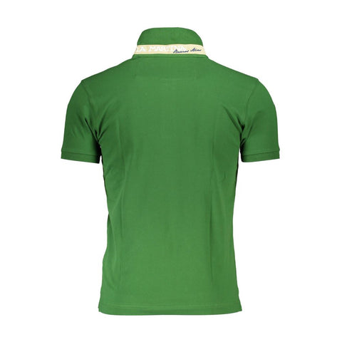 La Martina Green Cotton Men Polo Shirt La Martina Retail Flare