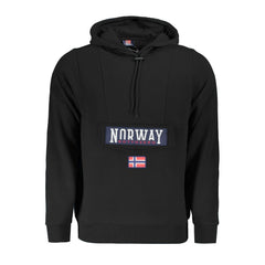 Norway 1963 Black Cotton Men Hooded Sweater Norway 1963 Retail Flare