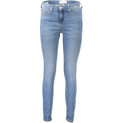 Calvin Klein Light Blue Cotton Women Jeans Calvin Klein Retail Flare