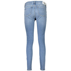 Calvin Klein Light Blue Cotton Women Jeans Calvin Klein Retail Flare