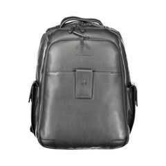 Piquadro Black Leather Men Backpack Piquadro Retail Flare