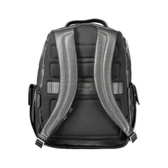 Piquadro Black Leather Men Backpack Piquadro Retail Flare