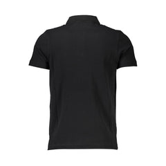 Cavalli Class Black Cotton Men Polo Shirt Cavalli Class Retail Flare