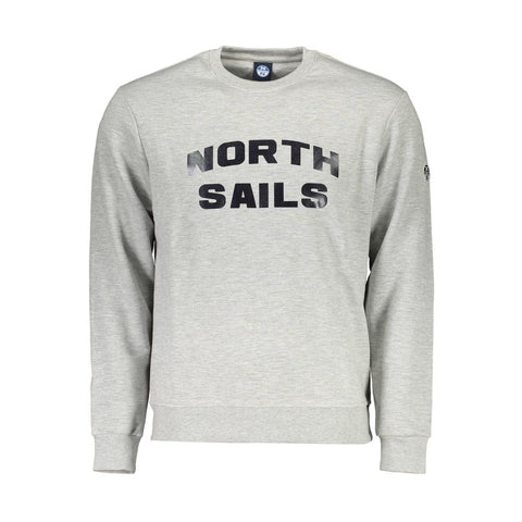 North Sails Gray Cotton Men Sweater North Sails Retail Flare