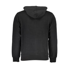 La Martina Sleek Hooded Cotton Sweatshirt in Black La Martina Retail Flare