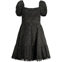 Guess Jeans Black Cotton Women Dress Guess Jeans Retail Flare