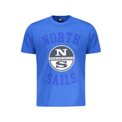 North Sails Blue Cotton Men T-Shirt North Sails Retail Flare