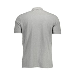 Napapijri Gray Cotton Men Polo Shirt Napapijri Retail Flare