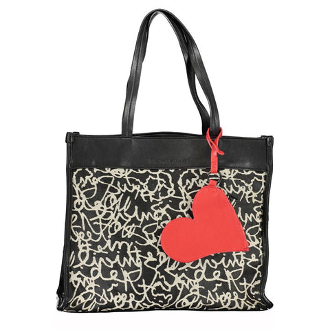 Desigual Black Polyester Handbag Desigual Retail Flare