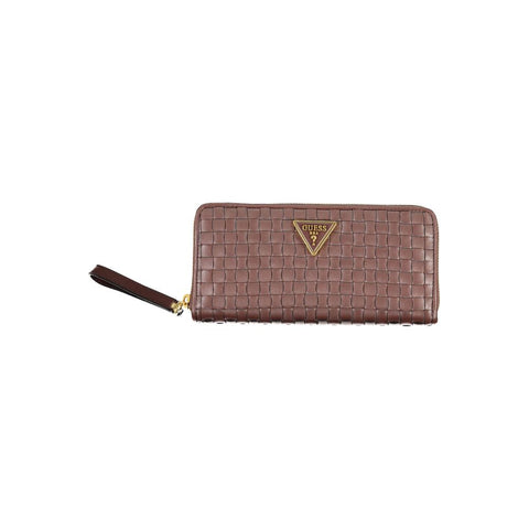 Guess Jeans Chic Brown Polyethylene Wallet with Coin Purse Guess Jeans Retail Flare