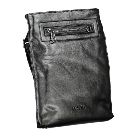 Calvin Klein Sleek Black Shoulder Bag with Contrast Details Calvin Klein Retail Flare
