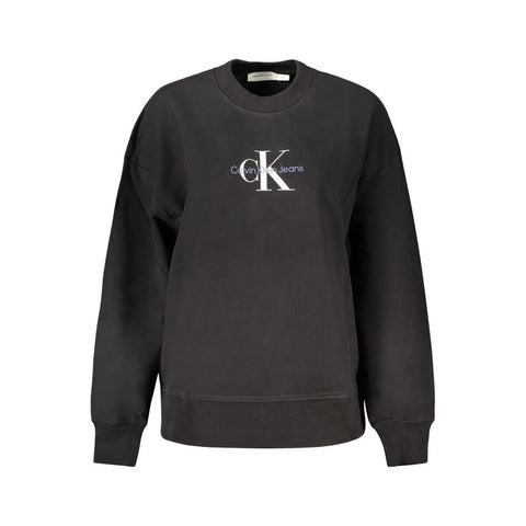 Calvin Klein Black Cotton Women Sweater Calvin Klein Retail Flare