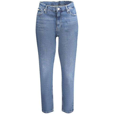 Calvin Klein Blue Cotton Jeans & Pant Calvin Klein Retail Flare