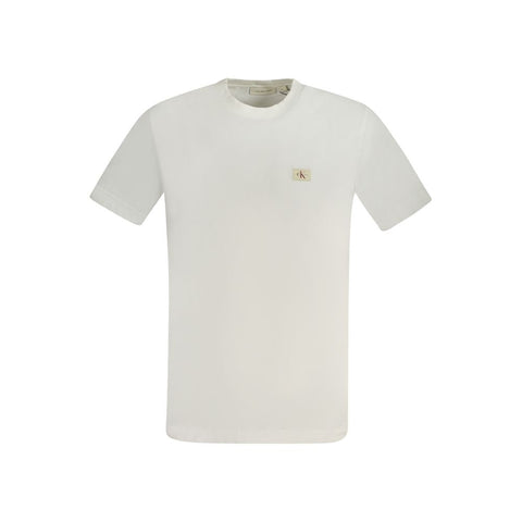 Calvin Klein White Cotton Men T-Shirt Calvin Klein Retail Flare