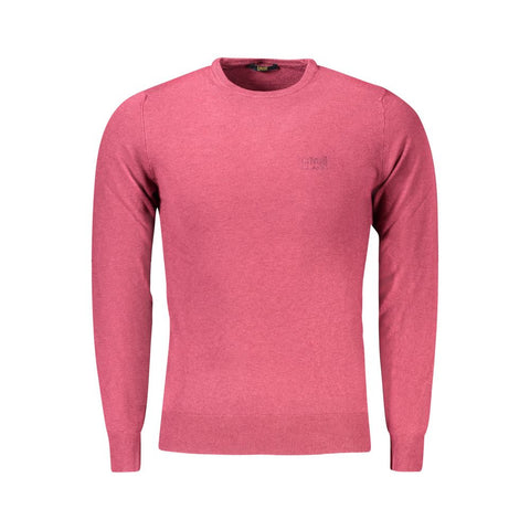 Cavalli Class Red Viscose Men Sweater Cavalli Class Retail Flare
