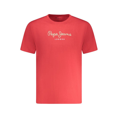 Pepe Jeans Red Cotton T-Shirt Pepe Jeans Retail Flare
