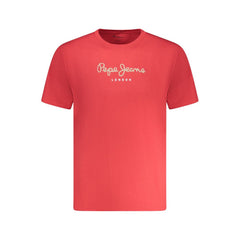 Pepe Jeans Red Cotton T-Shirt Pepe Jeans Retail Flare