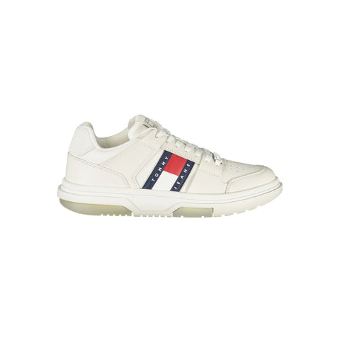 Tommy Hilfiger White Leather Women Sneaker Tommy Hilfiger Retail Flare