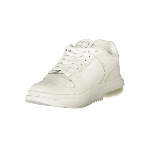 Tommy Hilfiger White Leather Women Sneaker Tommy Hilfiger Retail Flare