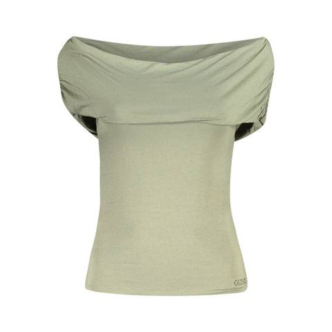 Guess Jeans Green Modal Tops & T-Shirt Guess Jeans Retail Flare