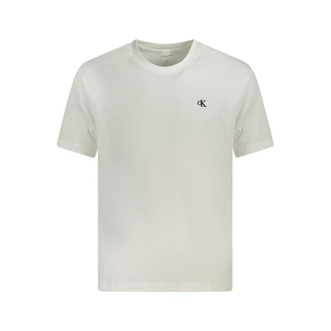 Calvin Klein White Cotton T-Shirt Calvin Klein Retail Flare