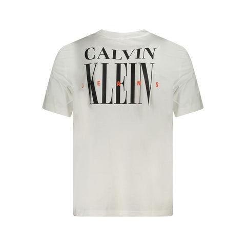 Calvin Klein White Cotton T-Shirt Calvin Klein Retail Flare