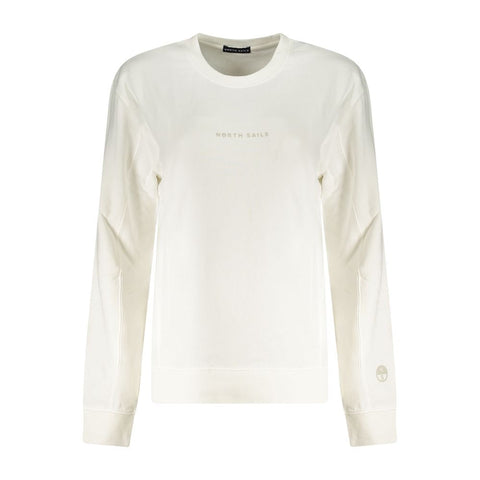 North Sails White Cotton Women Sweater North Sails Retail Flare