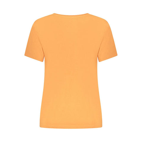 Pepe Jeans Orange Cotton Tops & T-Shirt Pepe Jeans Retail Flare