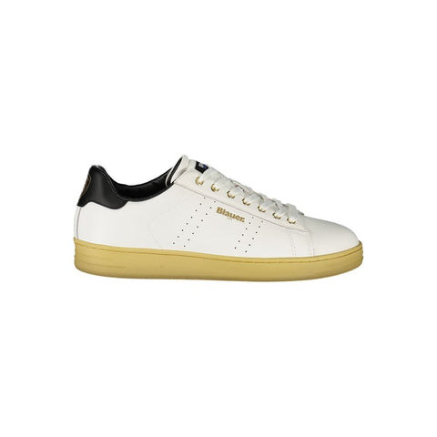 Blauer White Leather Men Sneaker Blauer Retail Flare