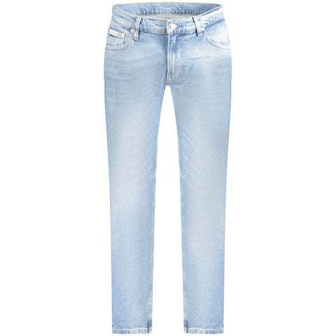 Calvin Klein Light Blue Cotton Jeans & Pant Calvin Klein Retail Flare