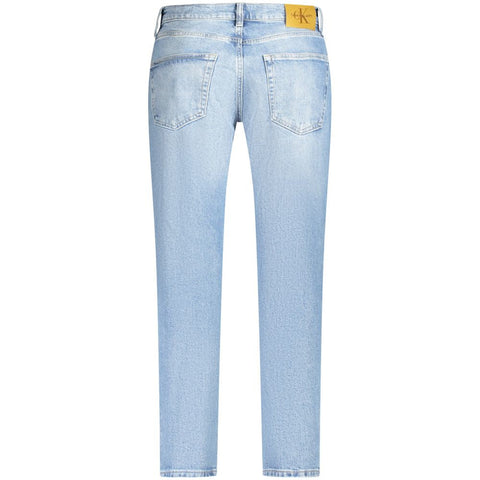 Calvin Klein Light Blue Cotton Jeans & Pant Calvin Klein Retail Flare