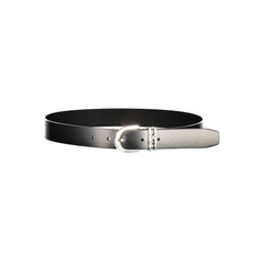 Calvin Klein Black Leather Women Belt Calvin Klein Retail Flare