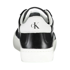 Calvin Klein Sleek Black Lace-Up Sneakers With Contrast Details Calvin Klein Retail Flare