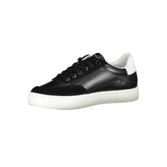 Calvin Klein Sleek Black Lace-Up Sneakers With Contrast Details Calvin Klein Retail Flare