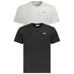 Fila Black Cotton Men T-Shirt Fila Retail Flare