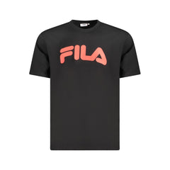 Fila Black Cotton Men T-Shirt Fila Retail Flare