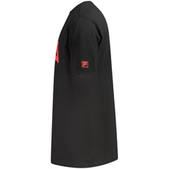 Fila Black Cotton Men T-Shirt Fila Retail Flare