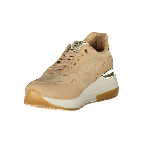 Laura Biagiotti Beige Polyester Women Sneaker Laura Biagiotti Retail Flare