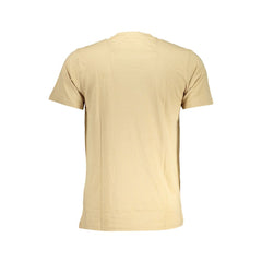 Cavalli Class Beige Cotton T-Shirt Cavalli Class Retail Flare