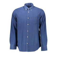 Gant Blue Cotton Men Shirt Gant Retail Flare
