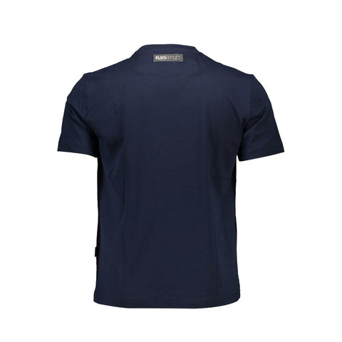 Plein Sport Blue Cotton Men T-Shirt Plein Sport Retail Flare
