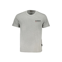 Napapijri Gray Cotton T-Shirt Napapijri Retail Flare