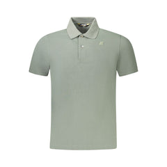 K-WAY Green Cotton Men Polo Shirt K-WAY Retail Flare