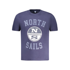 North Sails Blue Cotton Men T-Shirt North Sails Retail Flare