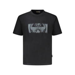 Napapijri Black Cotton Men T-Shirt Napapijri Retail Flare