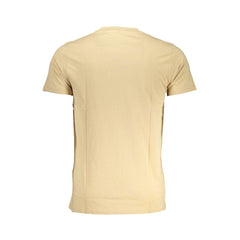 Cavalli Class Beige Cotton T-Shirt Cavalli Class Retail Flare
